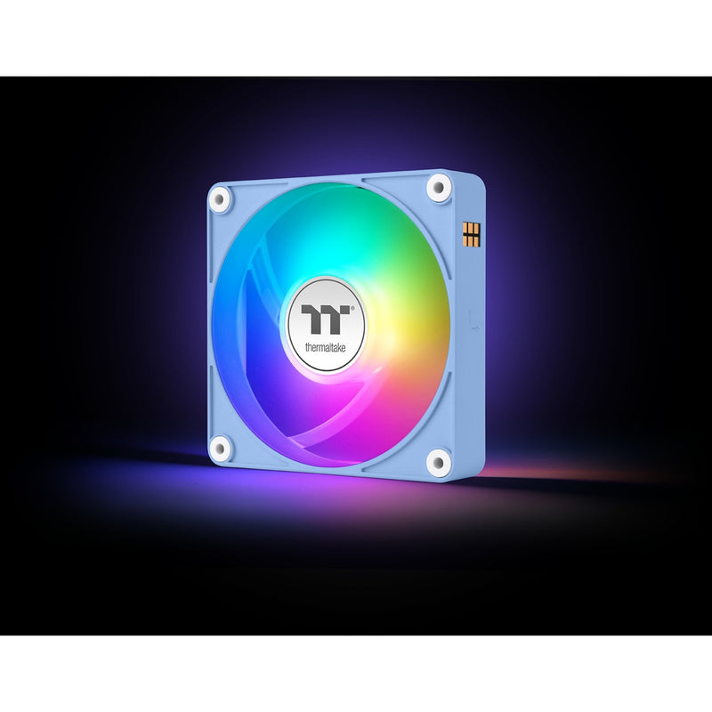 Load image into Gallery viewer, Thermaltake ct120 ex argb sync pc cooling fan hydrangea blue (3-fan pack) case fans (lichtblauw, 3 stuks, 120 x 120 x 25 mm, pwm)
