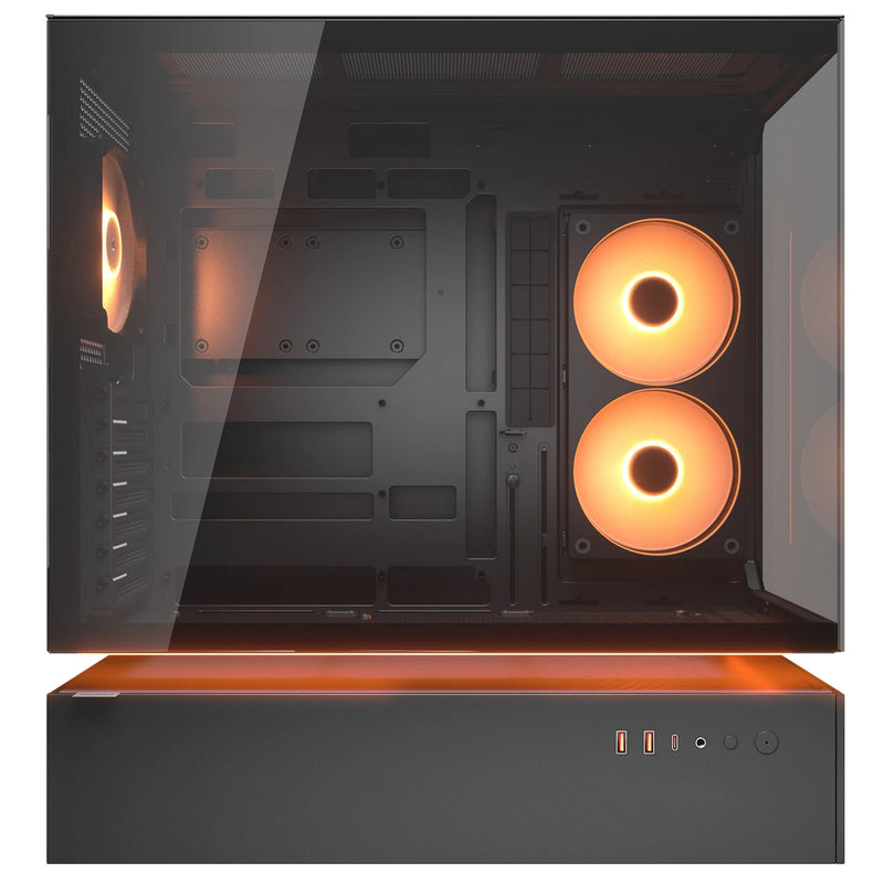 Load image into Gallery viewer, Cougar cfv235 midi tower behuizing (zwart | 2x usb-a | 1x usb-c | rgb | tempered glass)
