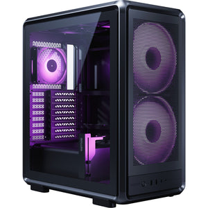 Cooler master masterframe 500 mesh argb midi tower behuizing (zwart | 2x usb-a | 1x usb-c | rgb | tempered glass)