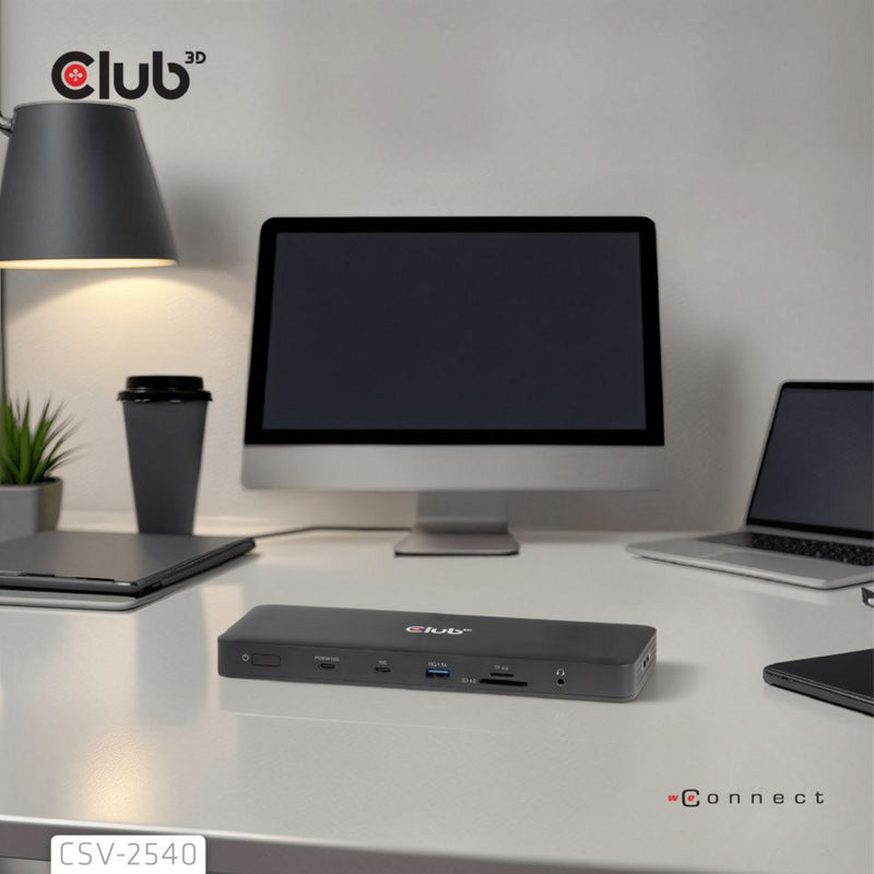 Chargez l'image dans la visionneuse de la galerie, Club 3d 14-1 usb-c quad display dockingstation (zwart)
