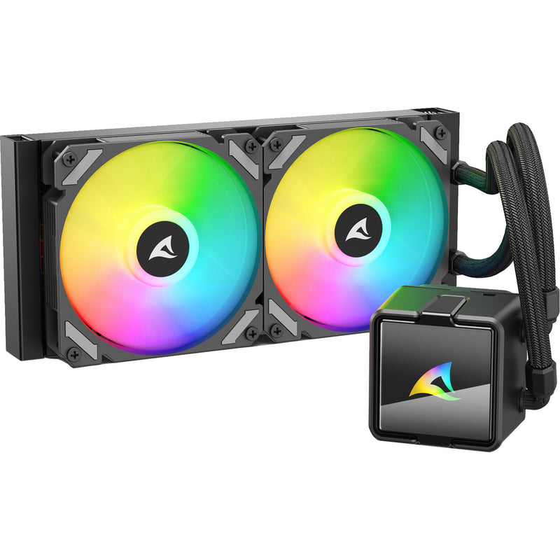 Load image into Gallery viewer, Sharkoon s50 argb waterkoeling (zwart, 4-pins pwm)
