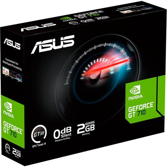 Asus geforce gt 710 2gb gddr5 evo grafische kaart (vga, dvi-d, hdmi)