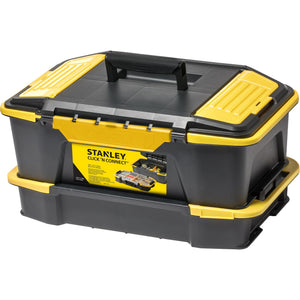 Stanley gereedschapskoffer click connect met organizer gereedschapskist (zwart geel)