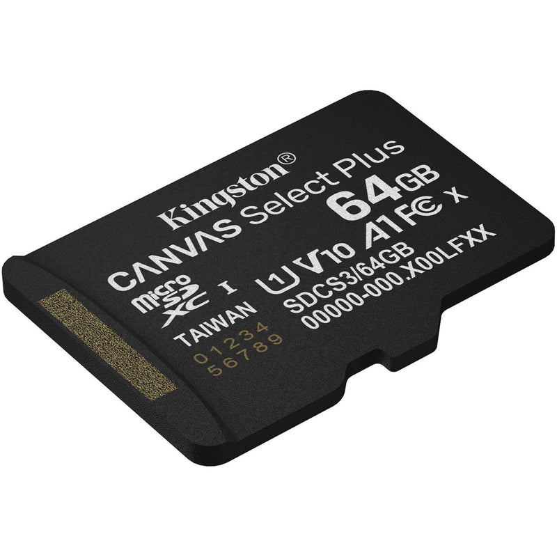 Load image into Gallery viewer, Kingston canvas select plus 64 gb microsdxc geheugenkaart (zwart, uhs-i u1, class 10, v10)
