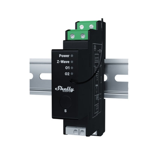 Shelly wave pro shutter schakelaar (zwart, z-wave s800)