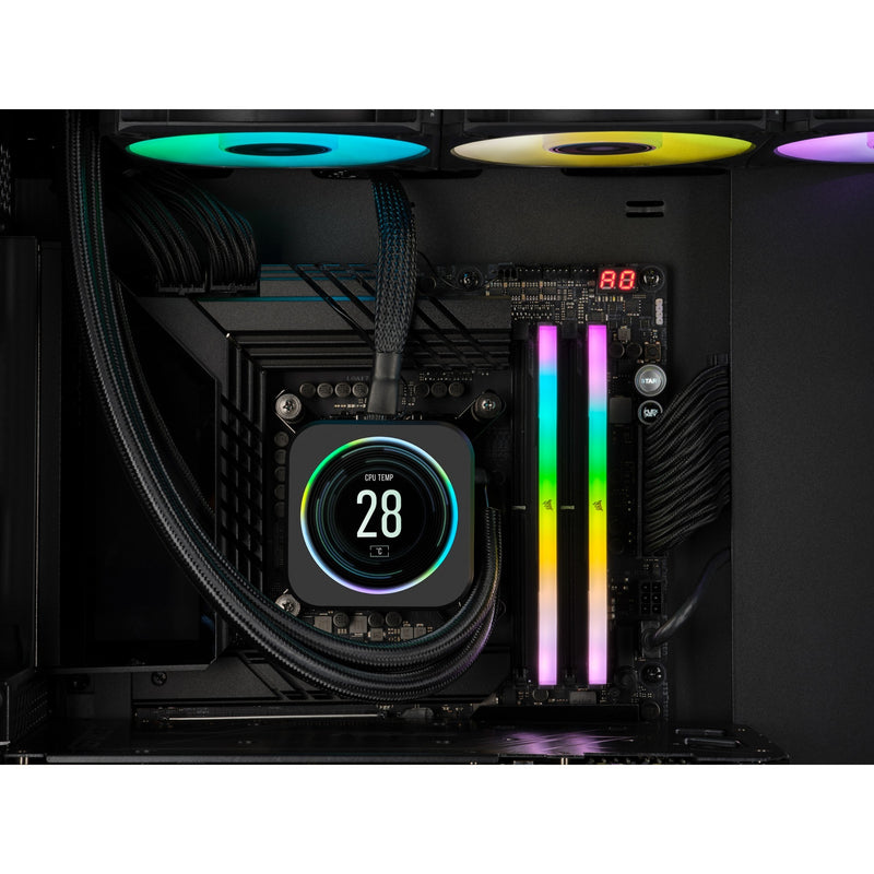 ギャラリービューアに画像をロードする, Corsair vengeance rgb 32 gb ddr5-5200 (2x 16 gb) werkgeheugen (zwart, cmh32gx5m2b5200c40, xmp 3.0)
