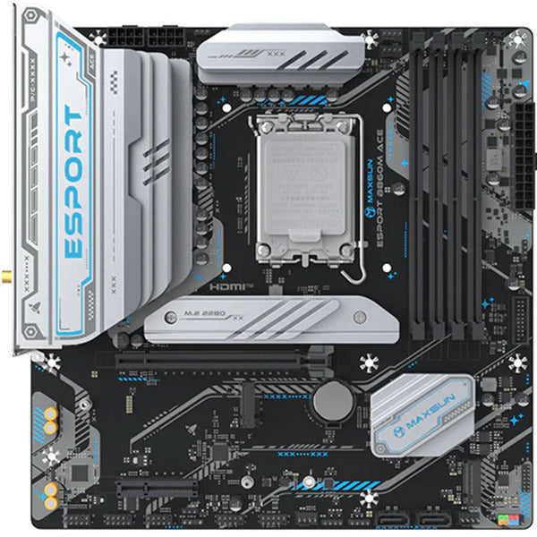 Chargez l'image dans la visionneuse de la galerie, Maxsun ms-esport b860m wifi ace socket 1851 moederbord (zwart, raid, 2.5 gb-lan, wlan, bt, sound, µatx)
