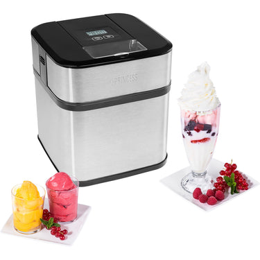 Princess 282605 ice cream maker ijsmachine (roestvrij staal zwart, 1,5 liter)