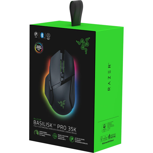 Razer basilisk v3 35k gaming muis (zwart, 35000 dpi, chroma rgb)
