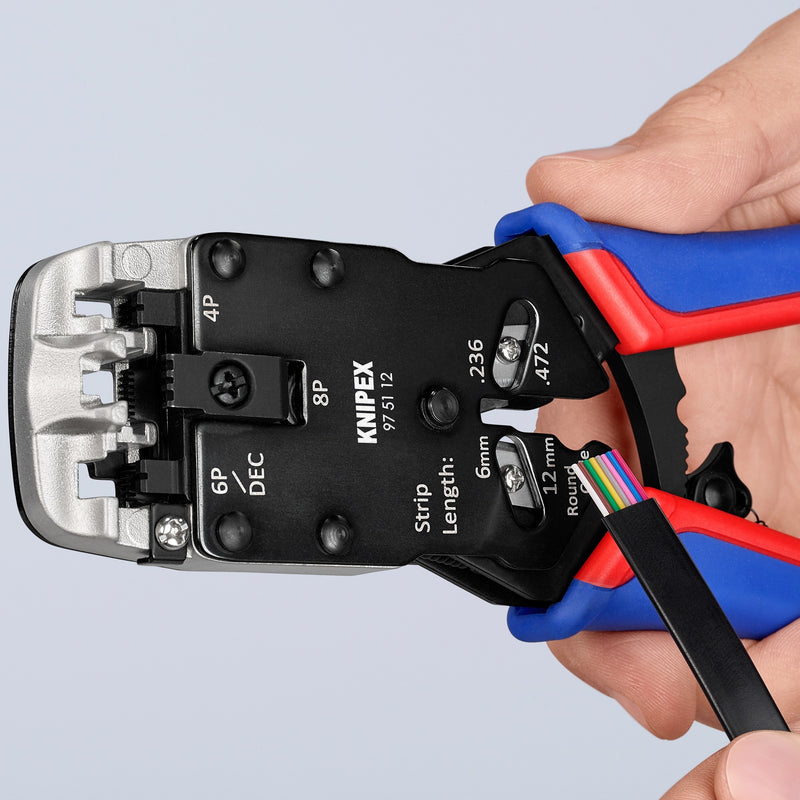 Load image into Gallery viewer, Knipex krimptang voor western-stekkers 975112 (blauw rood)
