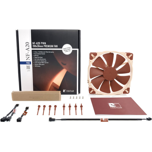 Noctua nf-a20 pwm case fan (crème bruin, 200 x 200 x 30 mm)