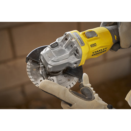 Stanley fatmax v20 18v haakse slijper 125mm (zwart geel, accu en oplader niet inbegrepen)