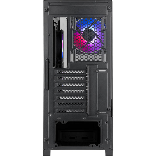 Silverstone lucid 05 mini tower behuizing (zwart | 2x usb-a | 1x usb-c | rgb | tempered glass)