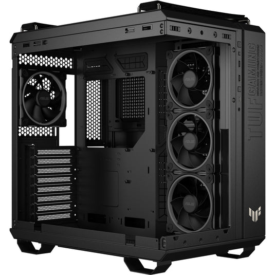 Asus tuf gaming gt502 horizon argb midi tower behuizing (zwart | 3x usb-a | 1x usb-c | tempered glass)