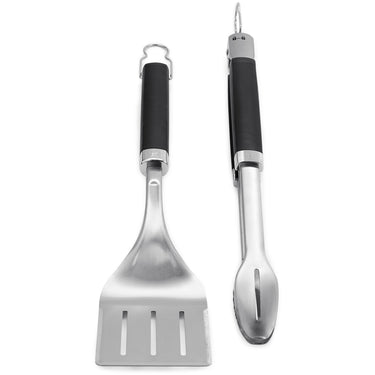 Weber precision barbecuetang- en spatelset grillbestek (roestvrij staal zwart)