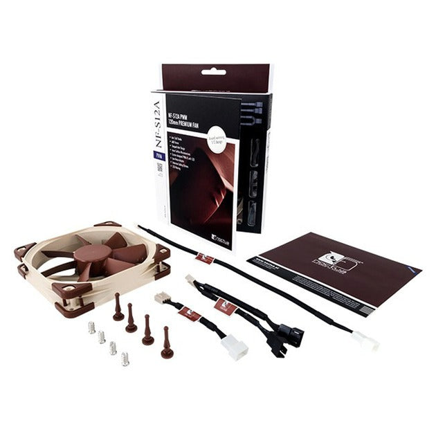 Load image into Gallery viewer, Noctua nf-s12a pwm case fan (bruin, 120 x 120 x 25 mm)
