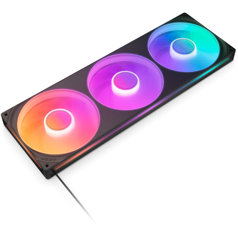 Load image into Gallery viewer, Nzxt f420 rgb core case fans (zwart, 3 stuks, 420 x 140 x 26 mm)
