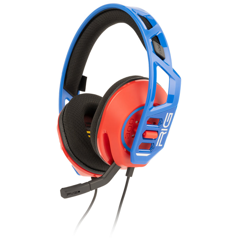 Load image into Gallery viewer, Nacon rig 300 pro hn over-ear gaming headset (rood blauw, nintendo switch, nintendo switch 2, playstation 5, playstation 4, xbox, windows)
