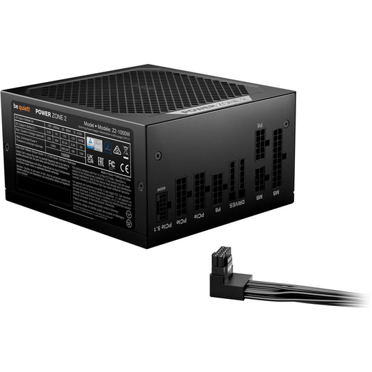 Be quiet! power zone 2 modulaire 1000 watt voeding (zwart, 1x 12v-2x6, 3x pcie)
