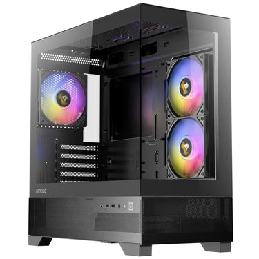 Antec cx500m rgb mini tower behuizing (zwart | 3x usb-a | tempered glass)