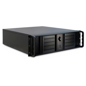 Inter-tech 3u-3098-s rack behuizing (zwart | 2x usb-a)