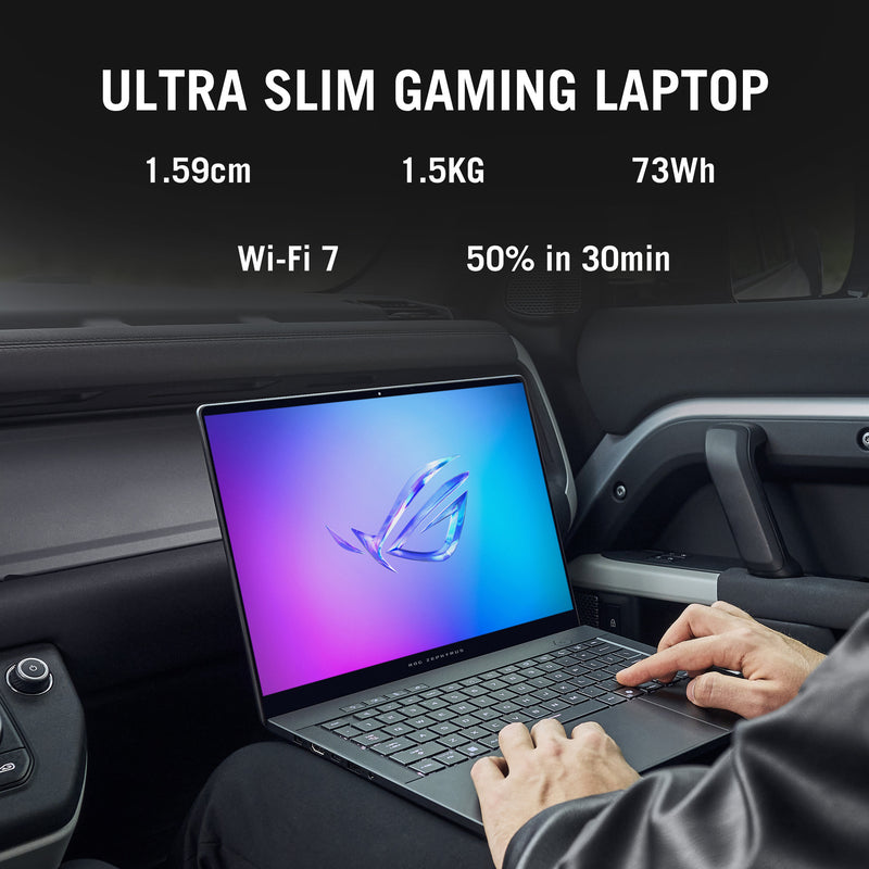 ギャラリービューアに画像をロードする, Asus rog zephyrus g14 ga403up-qs005w 14 copilot+ gaming laptop (grijs | ryzen 9 270 | rtx 5070 | 32 gb | 1 tb ssd | oled)
