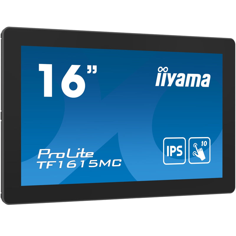 Load image into Gallery viewer, Iiyama prolite tf1615mc-b1 16 touchscreen monitor (zwart, hdmi, displayport, vga, usb-b, rj-45)
