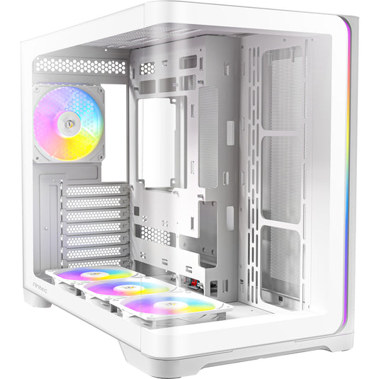 Antec c5 curve argb midi tower behuizing (wit | 2x usb-a | 1x usb-c | tempered glass)