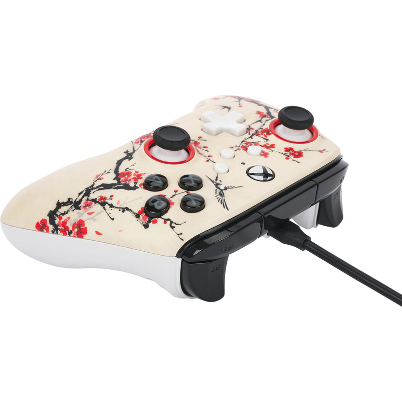 Afbeelding laden in galerijviewer, Powera advantage controller met kabel voor de xbox series x|s - warrior's nirvana (magnoliawit, xbox series x|s, xbox one, pc)

