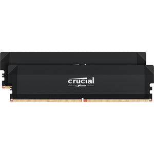 Crucial 64 gb ddr5-6000 (2x 32 gb) dual-kit werkgeheugen (zwart, cp2k32g60c40u5b, pro oc, xmp 3.0, expo)