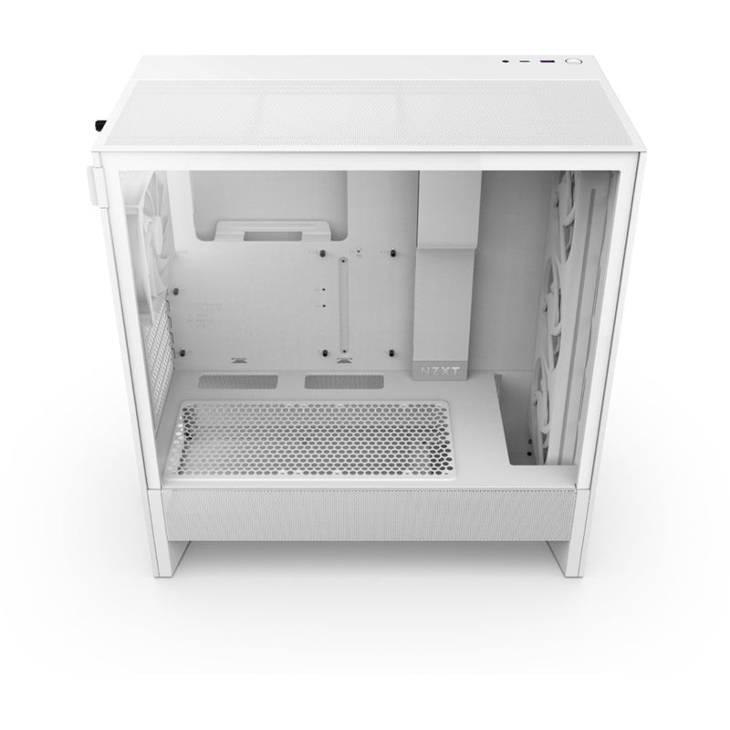 Load image into Gallery viewer, Nzxt h5 flow rgb v2 midi tower behuizing (wit | 1x usb-a | 1x usb-c | rgb | tempered glass)
