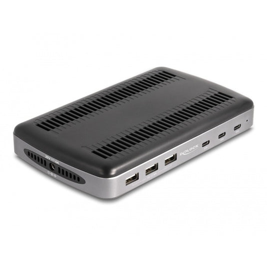 Delock usb charging station met 3 x usb type-c pd + 3 x usb type-a (112 w) (grijs zwart)