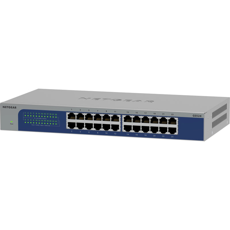Afbeelding laden in galerijviewer, Netgear gs524 24-poorts gigabit ethernet unmanaged switch (grijs blauw)
