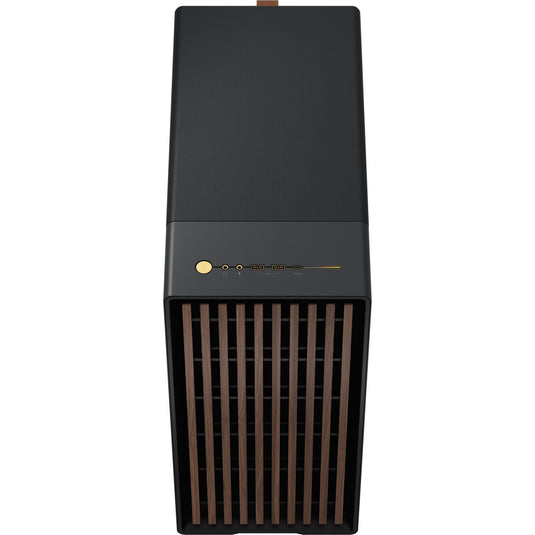 Fractal design north midi tower behuizing (zwart houtkleur | 2x usb-a | 1x usb-c | tempered glass)