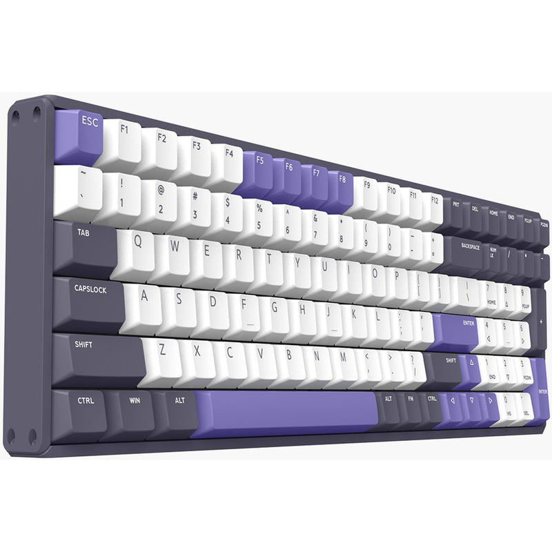 Load image into Gallery viewer, Iqunix f97 lavandin wireless mechanical keyboard, gaming toetsenbord (lavendel, us lay-out, cherry mx silent red, rgb leds, 96%, hot-swappable, pbt, 2.4ghz | bluetooth 5.1 | usb-c)
