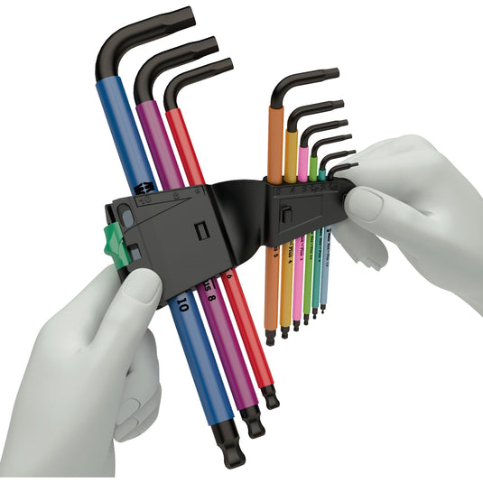 Wera 950 spkl 9 sm n multicolour stiftsleutelset, metrisch, blacklaser, 9 -delig - 1 stuk(s) - 05073593001