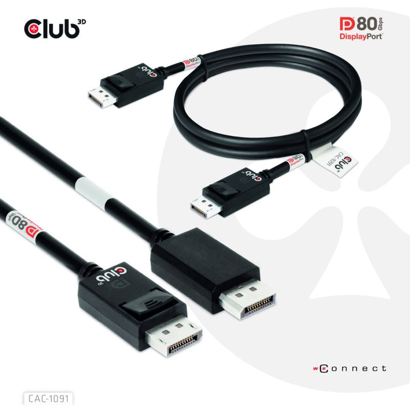 Chargez l'image dans la visionneuse de la galerie, Club 3d gecertificeerde displayport 2.1 kabel (zwart, 1,2 meter, 8k)
