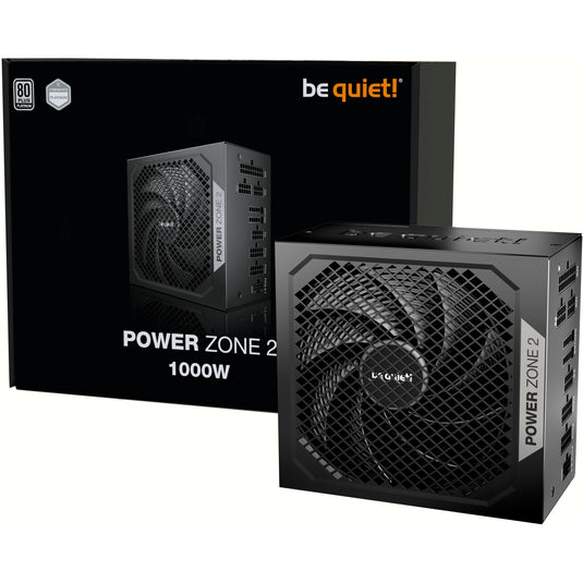 Be quiet! power zone 2 modulaire 1000 watt voeding (zwart, 1x 12v-2x6, 3x pcie)