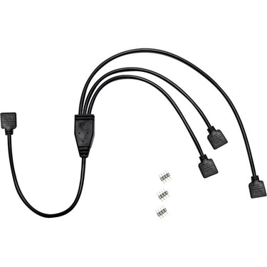 Inter-tech rgb verdeler 3-voudig splitterkabel (zwart)