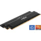 Crucial 64 gb ddr5-6000 (2x 32 gb) dual-kit werkgeheugen (zwart, cp2k32g60c40u5b, pro oc, xmp 3.0, expo)