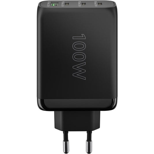 Goobay 100w gan usb-c pd multiport snellader (zwart, 3x usb-c, 1x usb-a)