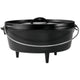 Lodge camp dutch oven l12co3, vlak kookpan (zwart, met pootjes)
