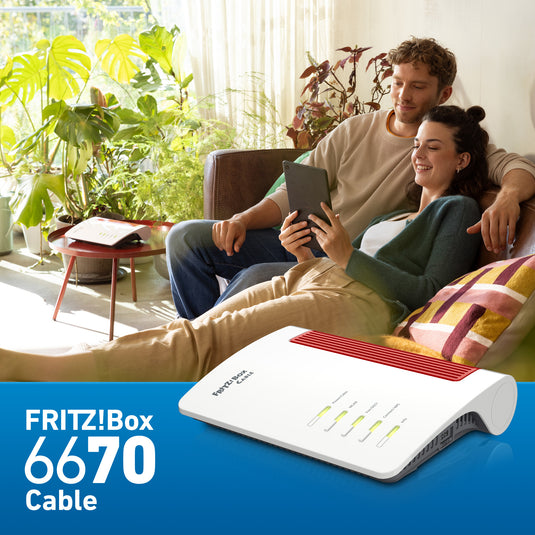 Fritz! box 6670 cable edition international router (wit rood)