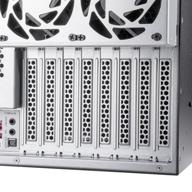 Load image into Gallery viewer, Silverstone rm52 server behuizing (zwart | 2x usb-a | 1x usb-c)
