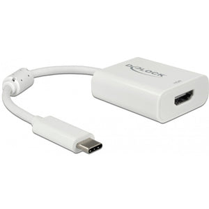 Delock usb-c > hdmi adapter (wit, 0,1 meter, 4k 60hz, hdr)