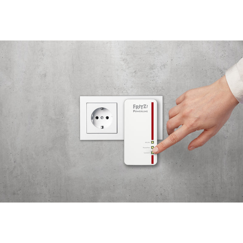 Load image into Gallery viewer, Fritz! powerline 1260e international (wit, 1 stuks, mesh wi-fi)
