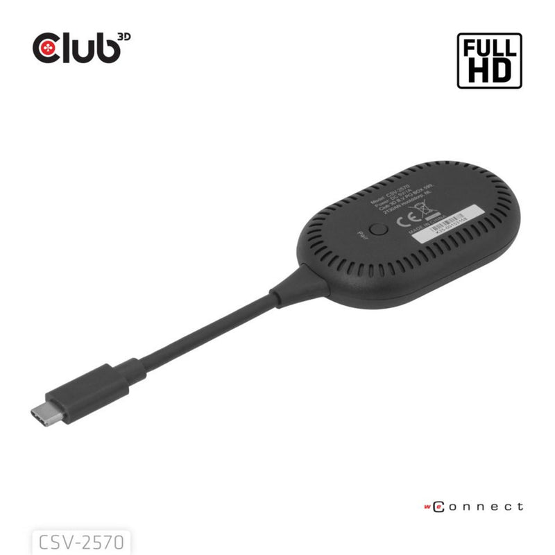 Laden Sie das Bild in Galerie -Viewer, Club 3d wireless usb-c to hdmi transmitter and receiver adapter (zwart)
