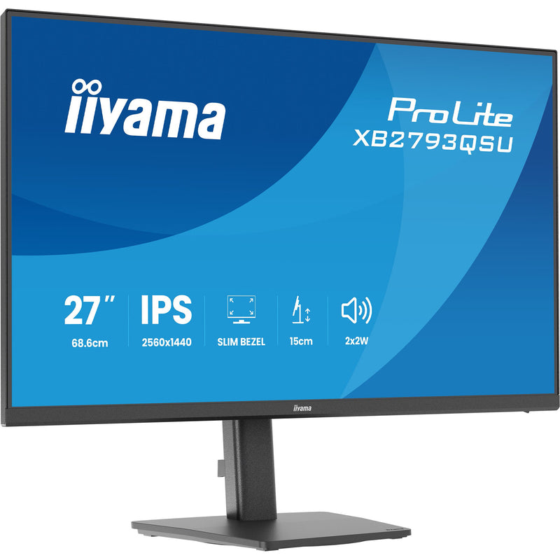 Load image into Gallery viewer, Iiyama prolite xb2793qsu-b1 27 monitor (zwart (mat), hdmi, displayport, usb, audio)
