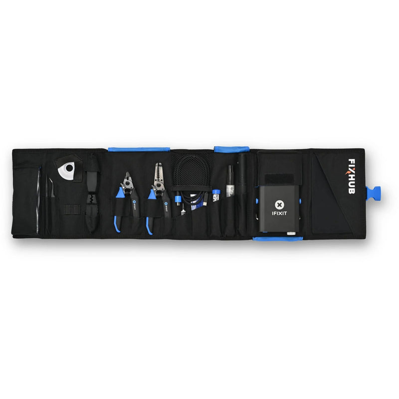 Afbeelding laden in galerijviewer, Ifixit fixhub power series soldeer toolkit soldeerbout (zwart blauw, 100 watt, usb-c, powerstation)
