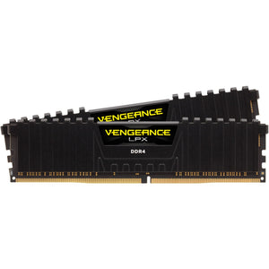 Corsair vengeance lpx 16 gb ddr4-3200 (2x 8 gb) werkgeheugen (zwart, cmk16gx4m2e3200c16, xmp 2.0)